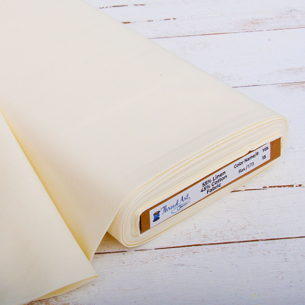 Threadart Linen Fabric By The Yard - Embroidery Fabric 55" Width- Premium Cotton Linen Fabric for Embroidery, Cross Stitch, Apparel, Linen Canvas, Home Décor